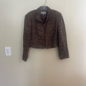 Vintage Emil Rutenberg Chic Brown Tweed Women's Blazer